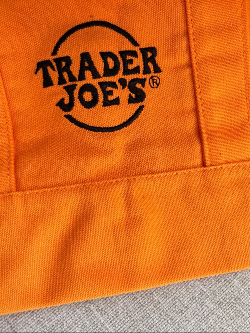 Trader Joe's Orange Canvas Tote Bag — Bright Everyday Carry